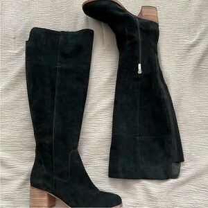 Marc Fisher Black Suede Knee Boots